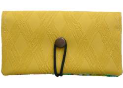 Simona Handmade Tobacco Case Faux Leather - Yellow diagonal