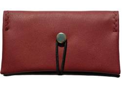 Simona Handmade Faux Leather Tobacco Case - Bordeaux