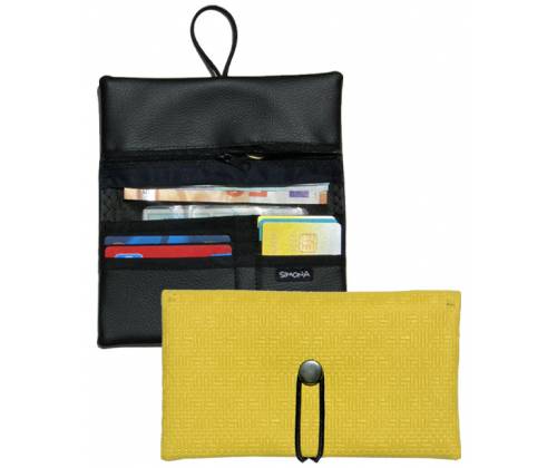 Simona Πολυμορφική Καπνοθήκη - Πορτοφόλι 3 σε 1 - Κίτρινο Παζλ - Τιμή: 13,90€