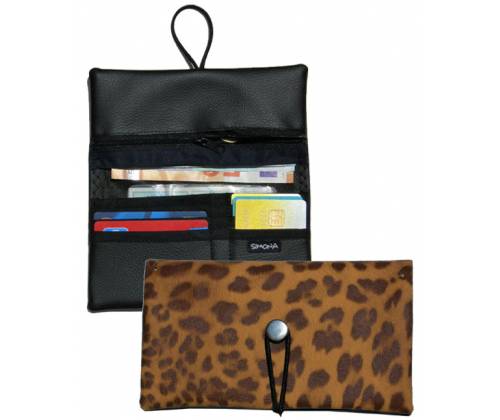 Simona Πολυμορφική Καπνοθήκη - Πορτοφόλι 3 σε 1 - Λεοπάρ Καφέ - Τιμή: 13,90€
