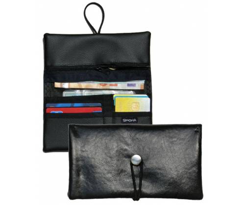 Simona Πολυμορφική Καπνοθήκη - Πορτοφόλι 3 σε 1 - Μαύρο Σατινέ - Τιμή: 13,90€