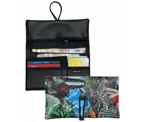 Simona Πολυμορφική Καπνοθήκη - Πορτοφόλι 3 σε 1 - Φίδι Σημαία - Τιμή: 13,90€