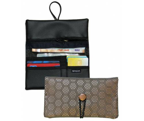 Simona Πολυμορφική Καπνοθήκη - Πορτοφόλι 3 σε 1 - Μπονζέ Μεταλλικό - Τιμή: 13,90€