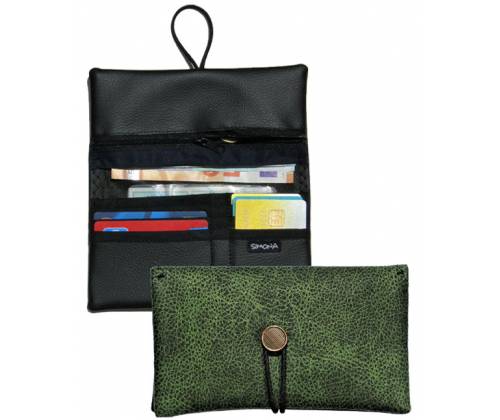 Simona Πολυμορφική Καπνοθήκη - Πορτοφόλι 3 σε 1 - Πράσινο - Τιμή: 13,90€