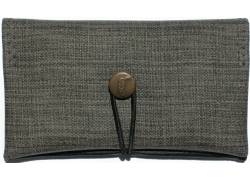 Simona Handmade Charcoal Grey Tweed Tobacco Case