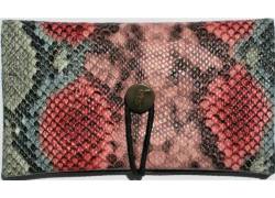 Simona Handmade Snakeskin Tobacco Case Pink