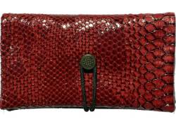 Simona Handmade Faux Leather Tobacco Case - Red Snake Skin