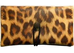 Simona Handmade Faux Leather Tobacco Case - Leopard Brown