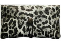 Simona Handmade Faux Leather Tobacco Case - Leopard Grey