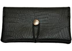 Simona Handmade Tobacco Case - Black Crocodile