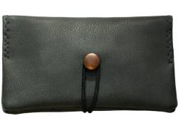 Simona Handmade Tobacco Case - Charcoal Chamois