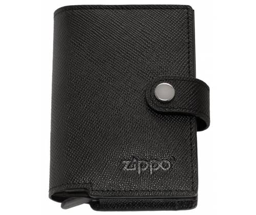 Zippo Καρτοθήκη Δερμάτινη με Μηχανισμό Slide για Κάρτες - Μαύρο (2007074) - Τιμή: 38,00€