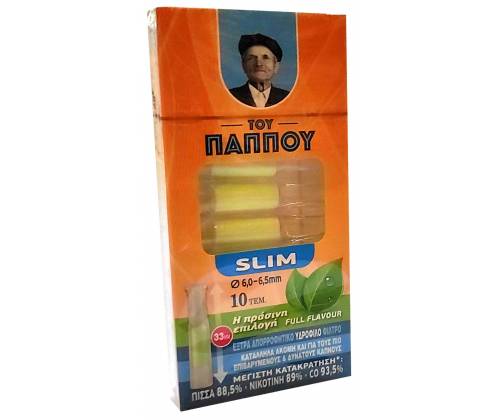 Του Παππού Πιπάκι Πλαστικό με Υδρόφιλο Φίλτρο - Slim (42902-320) - Τιμή: 0,65€
