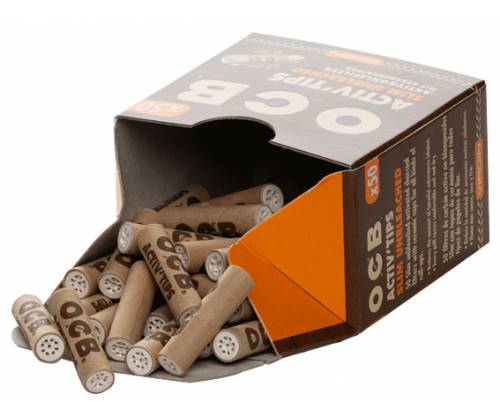 10x Ανταλλακτικό Φίλτρο OCB Slim Unbleached 50 Ενεργού Ανθρακα - Τιμή: 59,00€