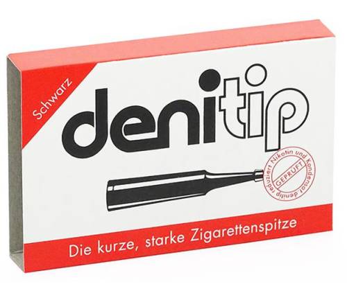 Denicotea Denitip Disposable Cigarette Pipe Regular 8mm Black - Length 6cm - Price: 2,95€