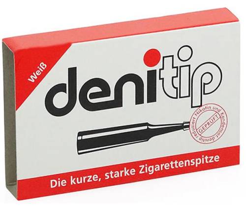 Denicotea Denitip Disposable Cigarette Pipe Regular 8mm White - Length 6cm - Price: 2,95€