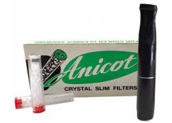 Πίπα Τσιγάρου Luxor Anicot Μαύρο Για Regular 8mm Τσιγάρα