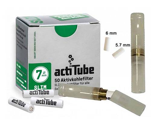 Πίπα Τσιγάρου GG Ακρυλική για Φίλτρο ActiTube 7mm - Extra Slim 5.7mm - Slim 6mm - Μπεζ Διάφανο - Τιμή: 15,50€