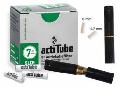 Πίπα Τσιγάρου GG Ακρυλική για Φίλτρο ActiTube 7mm - Extra Slim 5.7mm - Slim 6mm - Μαύρο