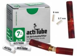 Πίπα Τσιγάρου GG Ακρυλική για Φίλτρο ActiTube 7mm - Extra Slim 5.7mm - Slim 6mm - Καφέ