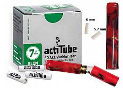 Πίπα Τσιγάρου GG Ακρυλική για Φίλτρο ActiTube 7mm - Extra Slim 5.7mm - Slim 6mm - Κόκκινο Μαύρο