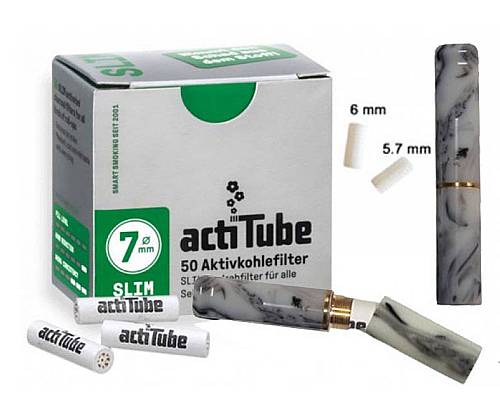 Πίπα Τσιγάρου GG Ακρυλική για Φίλτρο ActiTube 7mm - Extra Slim 5.7mm - Slim 6mm - Λευκό - Τιμή: 15,50€