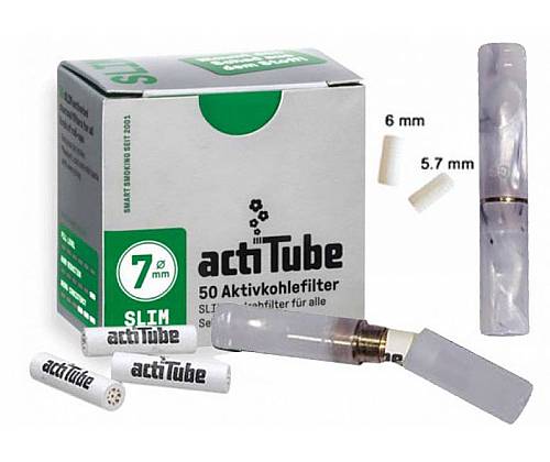 Πίπα Τσιγάρου GG Ακρυλική για Φίλτρο ActiTube 7mm - Extra Slim 5.7mm - Slim 6mm - Λευκό Γκρι με Νερά - Τιμή: 15,50€