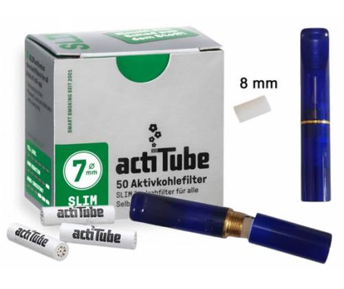 Πίπα Τσιγάρου GG Ακρυλική για Φίλτρο ActiTube 7mm - Regular 8mm - Μπλε - Τιμή: 15,50€