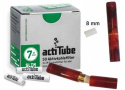 Πίπα Τσιγάρου GG Ακρυλική για Φίλτρο ActiTube 7mm - Regular 8mm - Καφέ