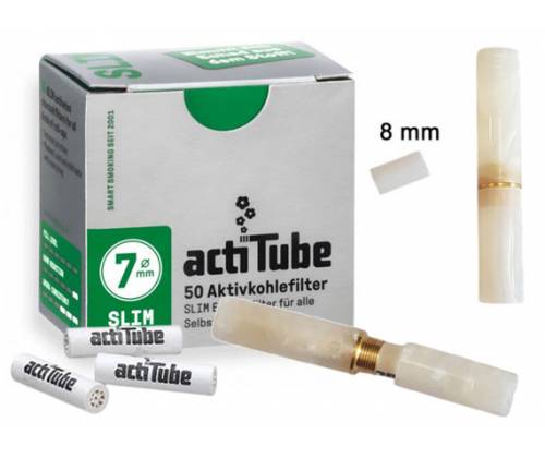 Πίπα Τσιγάρου GG Ακρυλική για Φίλτρο ActiTube 7mm - Regular 8mm - Λευκό - Τιμή: 15,50€