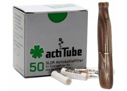 Πίπα Τσιγάρου Pipex Ακρυλική για Ανταλλακτικό Φίλτρο ActiTube 7mm - Extra Slim 5.7mm - Καφέ με Νερά