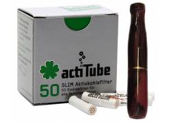 Πίπα Τσιγάρου Pipex Ακρυλική για Ανταλλακτικό Φίλτρο ActiTube 7mm - Extra Slim 5.7mm - Καφέ Σκούρο