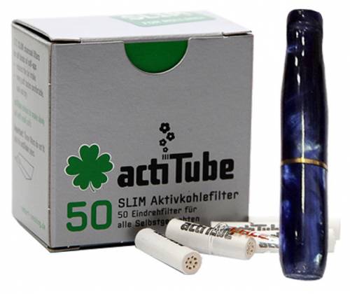 Πίπα Τσιγάρου Pipex Ακρυλική για Ανταλλακτικό Φίλτρο ActiTube 7mm - Ultra Slim 5.7mm - Μπλε Σκούρο - Τιμή: 17,30€