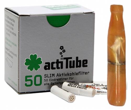 Πίπα Τσιγάρου Pipex Ακρυλική για Ανταλλακτικό Φίλτρο ActiTube 7mm - Ultra Slim 5.7mm - Πορτοκαλί Ανοικτό - Τιμή: 17,30€