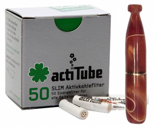 Πίπα Τσιγάρου Pipex Ακρυλική για Ανταλλακτικό Φίλτρο ActiTube 7mm - Ultra Slim 5.7mm - Πορτοκαλί Σκούρο - Τιμή: 17,30€