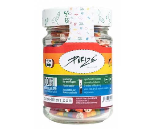Ανταλλακτικό Φίλτρο Purize Extra Slim 100 Ενεργού Ανθρακα 5.9mm - Rainbow - Τιμή: 16,90€