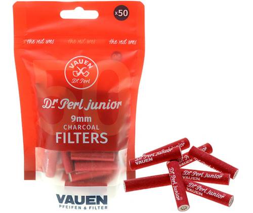 Vauen Pipe Filters Bag Red - 9mm 50pcs. - Price: 6,90€