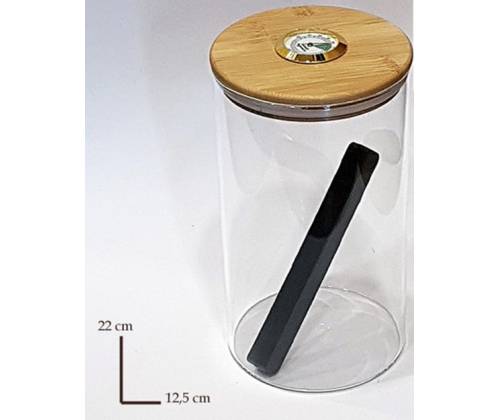 Υγραντήρας 20 Πούρων Γυάλινο Βάζο με Υγρασιόμετρο (0531) - 22x12.5cm - Τιμή: 35,50€