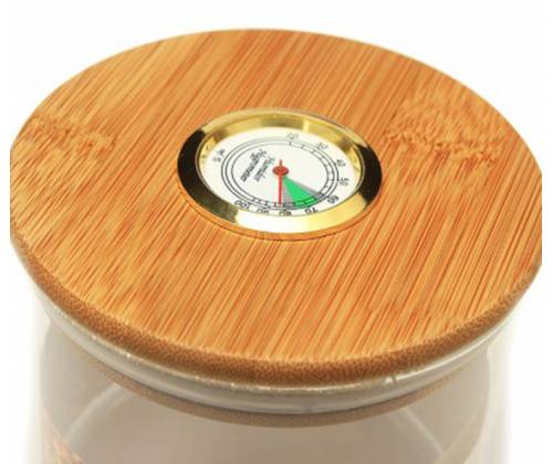 Υγραντήρας 20 Πούρων Γυάλινο Βάζο με Υγρασιόμετρο (0531) - 22x12.5cm - Τιμή: 35,50€