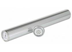 Πουροθήκη Αλουμινίου Ασημί με Υγρασιόμετρο - 21,5cm