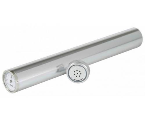 Πουροθήκη Αλουμινίου Ασημί με Υγρασιόμετρο - 21,5cm - Τιμή: 9,90€