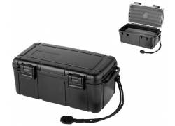 Angelo Υγραντήρας Πούρων Πλαστικός Ταξιδιού για 15 Πούρα Μαύρο - 22x11x9cm (920023)