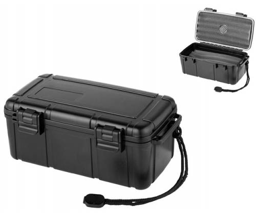 Angelo Υγραντήρας Πούρων Πλαστικός Ταξιδιού για 15 Πούρα Μαύρο - 22x11x9cm (920023) - Τιμή: 39,00€