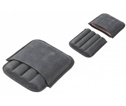 Πουροθήκη Angelo Δερμάτινη  για 4 Πουράκια (Cigarillo) Γκρι - Τιμή: 24,50€