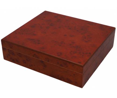 Ξύλινος Υγραντήρας Πούρων Sikarlan με Εσωτερικό Υγρασιόμετρο Καφέ για 25 Πούρα - Ξύλο Κέδρου 26x22x7cm - Τιμή: 54,50€