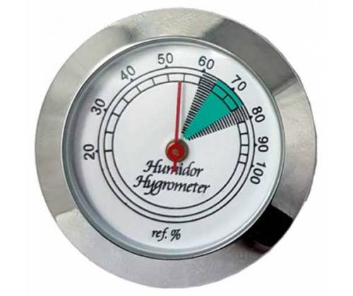 Αναλογικό Υγρασιόμετρο για Πούρα Ασημί Small 35mm - 3510S - Τιμή: 4,90€