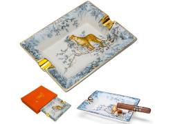 Σταχτοδοχείο Κεραμικό Lubinski 2 θέσεων για Πούρα - Tiger Design (LB-420)