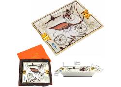 Σταχτοδοχείο Κεραμικό Lubinski 2 θέσεων για Πούρα - Retro Design (LB-430)