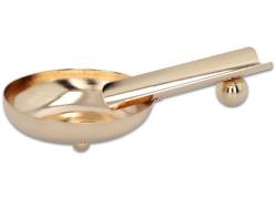 Σταχτοδοχείο Μεταλλικό 1 θέσης για Πούρα 15,5cm Χρυσό (1180)