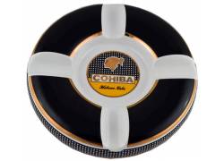 Σταχτοδοχείο για Πούρα Cohiba 4 θέσεων Πορσελάνη - Μαύρο (0040)